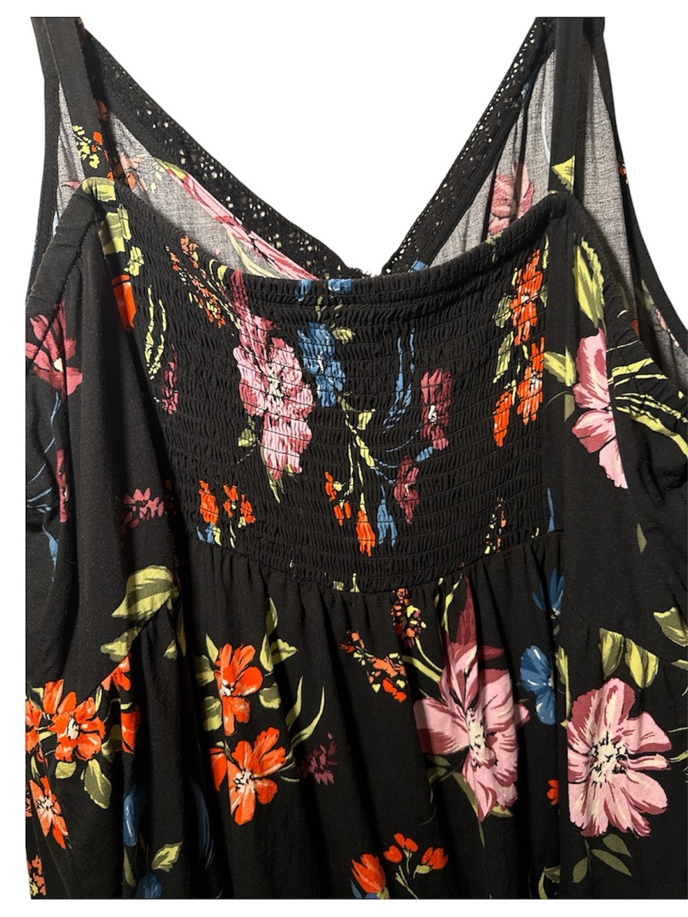 Pre-Loved Torrid Peplum Challis Lace Trim Tank - Size 3 - Picture 8 of 11